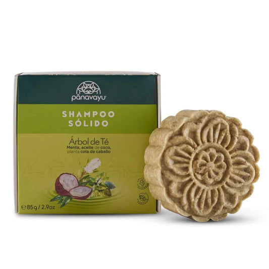 Shampoo Solido Árbol de Té y menta cosmética orgánica Izana Naturals