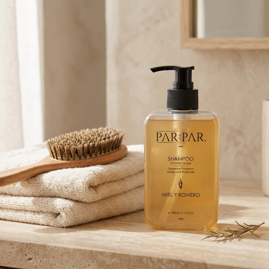 Shampoo miel y romero control grasa Izana Naturals libre de toxicos