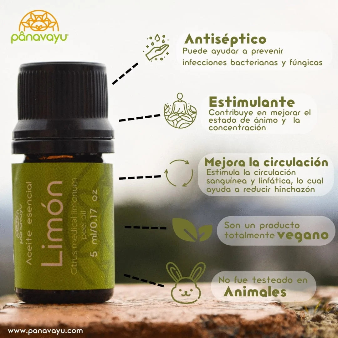 Aceite esencial de limón cosmética orgánica Izana Naturals