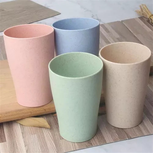 Set de Vasos en Fibra de trigo X 4 Amigable con el medio ambiente Izana Naturals