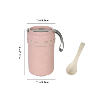 Termo con Cuchara en Fibra de Trigo 330 ML