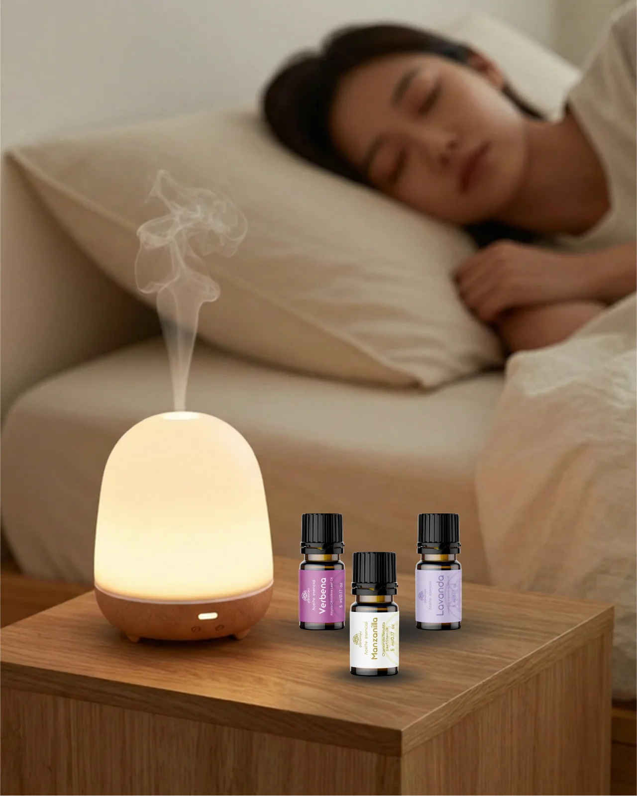 Kit de aceites esenciales lavanda manzanilla y verbena para ansiedad e insomnio Izana Naturals
